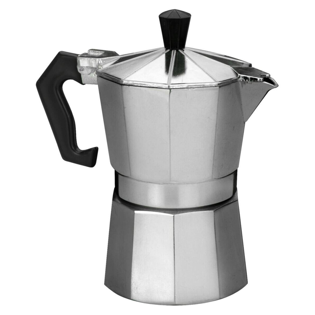 Espressokocher silber Aluminium