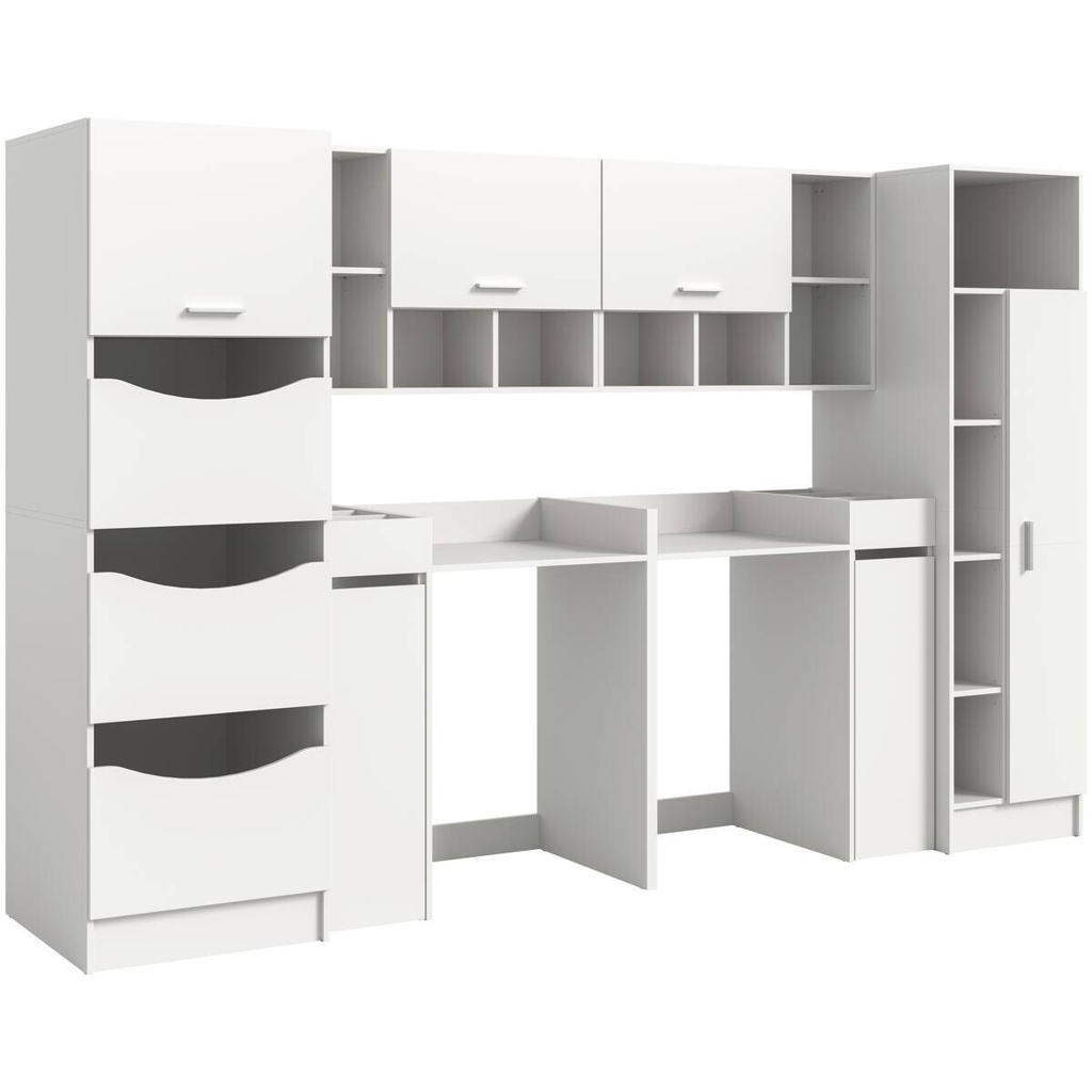Waschmaschinenumbauschrank Free weiß B/H/T: ca. 306x165x68 cm