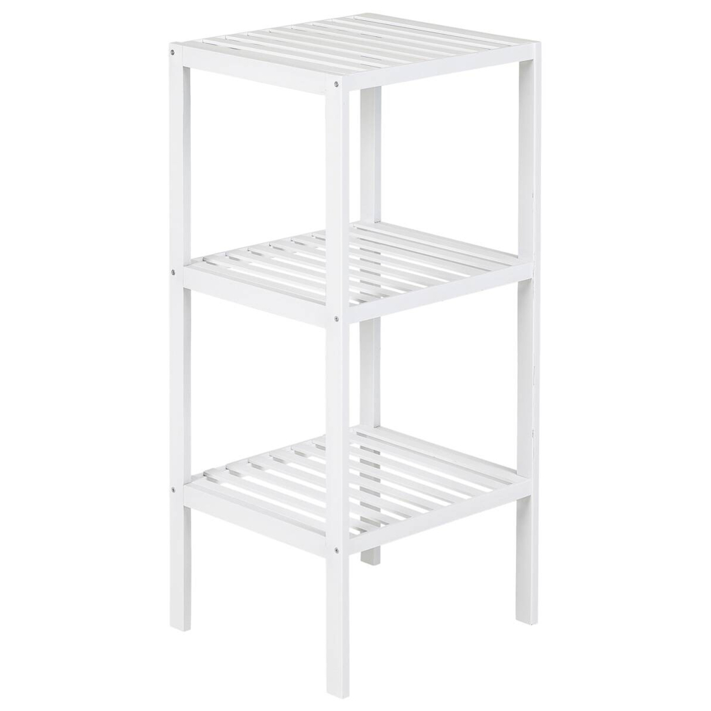 Bambusregal weiß Bambus B/H/T: ca. 36x79x36 cm