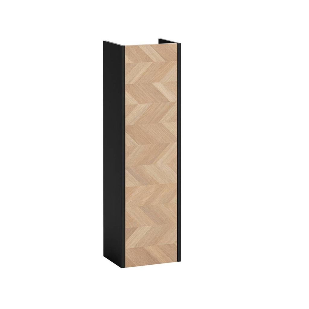 Highboard Lorna mattschwarz Eiche Nachbildung B/H/T: ca. 30,2x106,1x23,4 cm