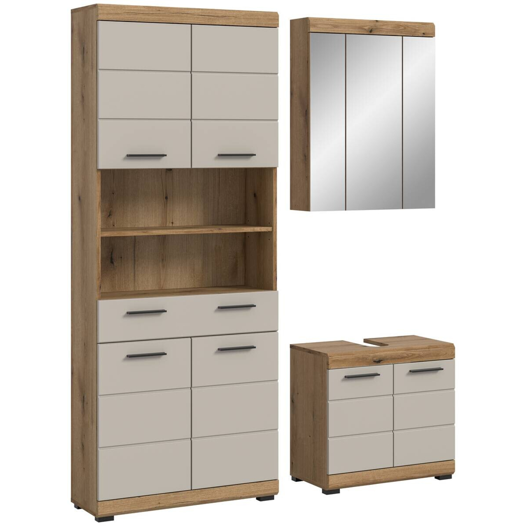 Badezimmer-Set Scout Evoke Oak Nachbildung Kaschmirgrau Nachbildung B/H/T: ca. 149x191x34 cm