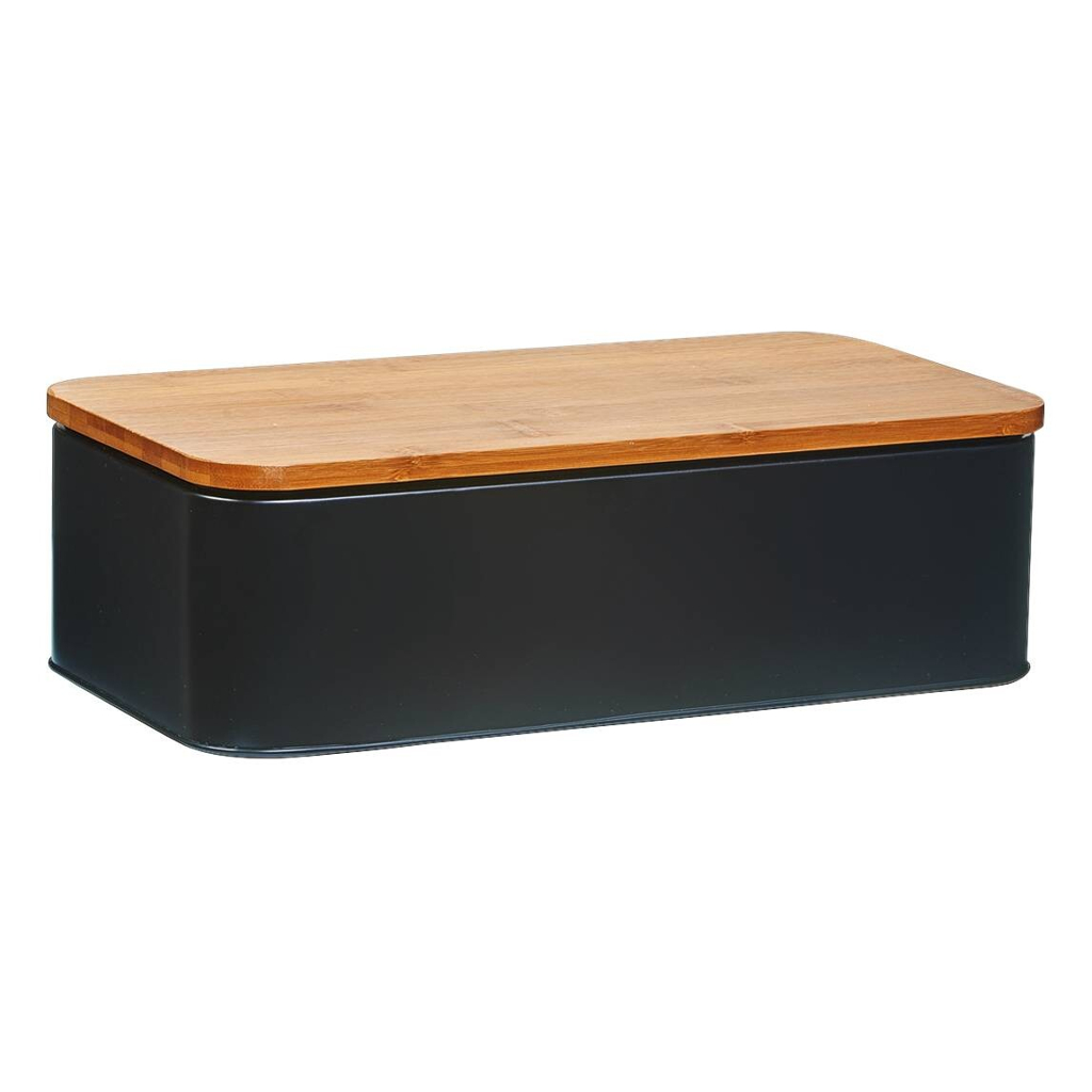 Zeller Brotkasten schwarz Metall B/H/L: ca. 23x13x42,5 cm