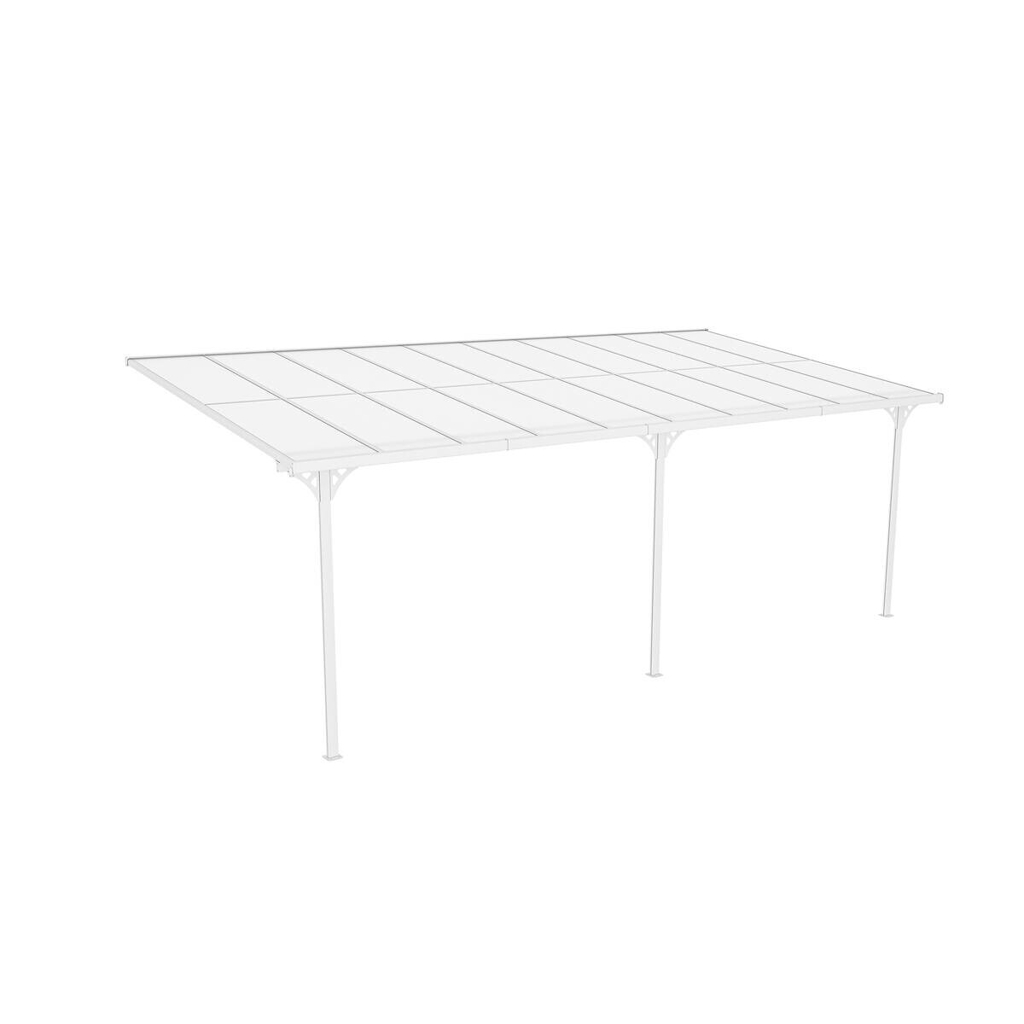 Westmann Terrassenüberdachung Bruce weiß Aluminium B/H/L: ca. 617x270x300 cm