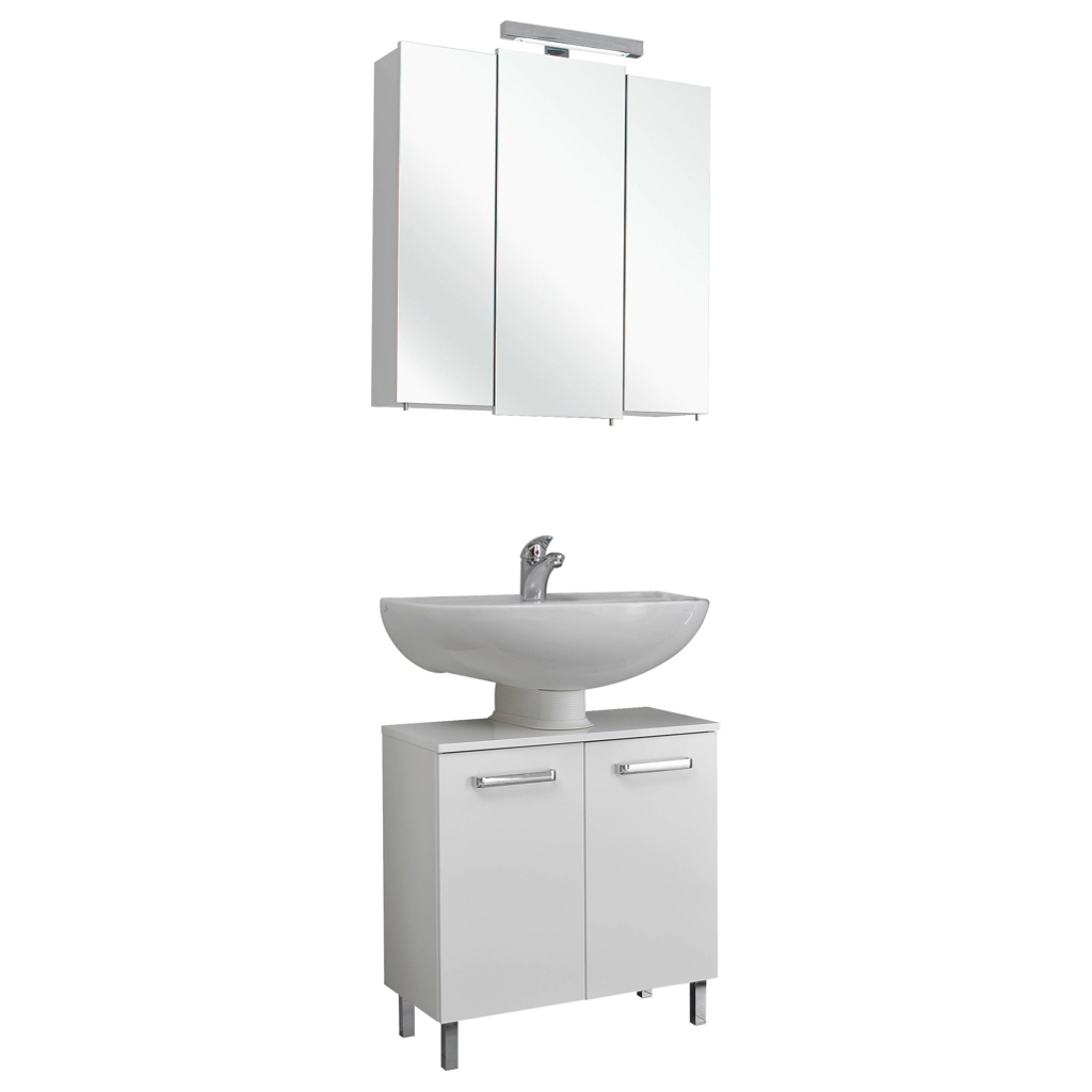 Badezimmer-Set Quickset 312 weiß glanz B/H/T: ca. 68x200x33 cm