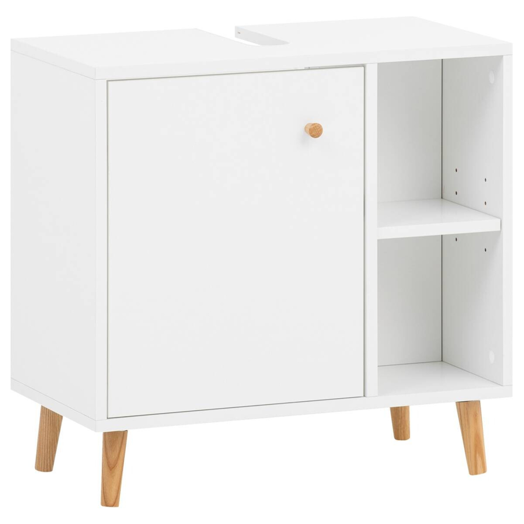 Waschbeckenunterschrank Bjarne weiß matt B/H/T: ca. 60,2x59,3x33,05 cm
