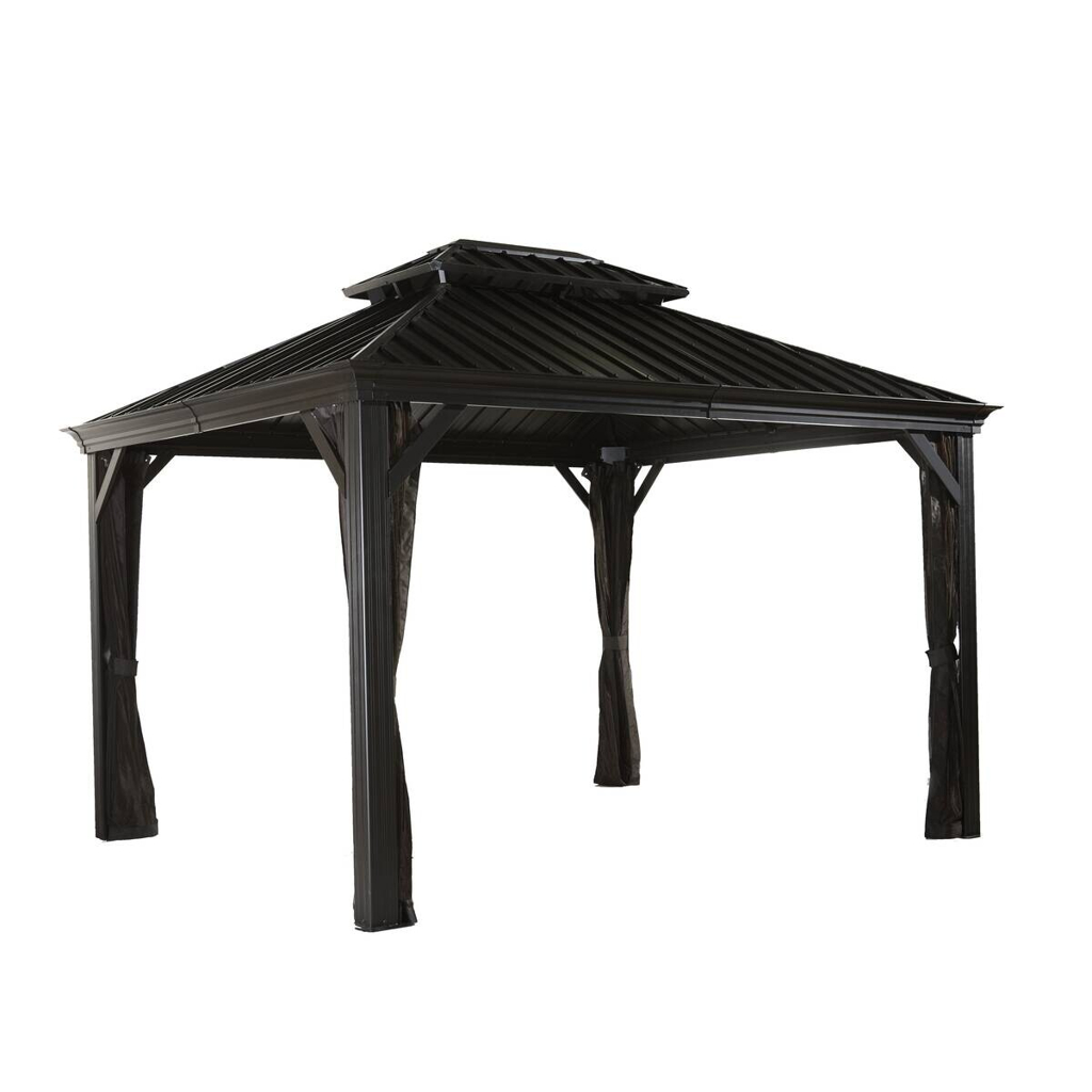 Sojag Pavillon Messina anthrazit Metall B/H/L: ca. 363x292x298 cm