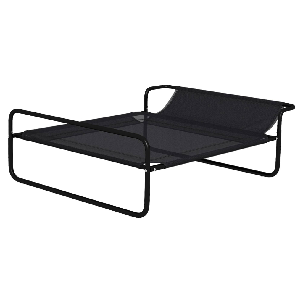 PawHut Hundeliege schwarz Stahl B/H/L: ca. 69x29x91 cm