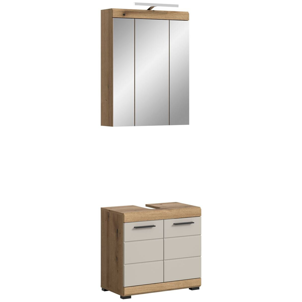 Badezimmer-Set Scout Evoke Oak Nachbildung Kaschmirgrau Nachbildung B/H/T: ca. 60x191x34 cm