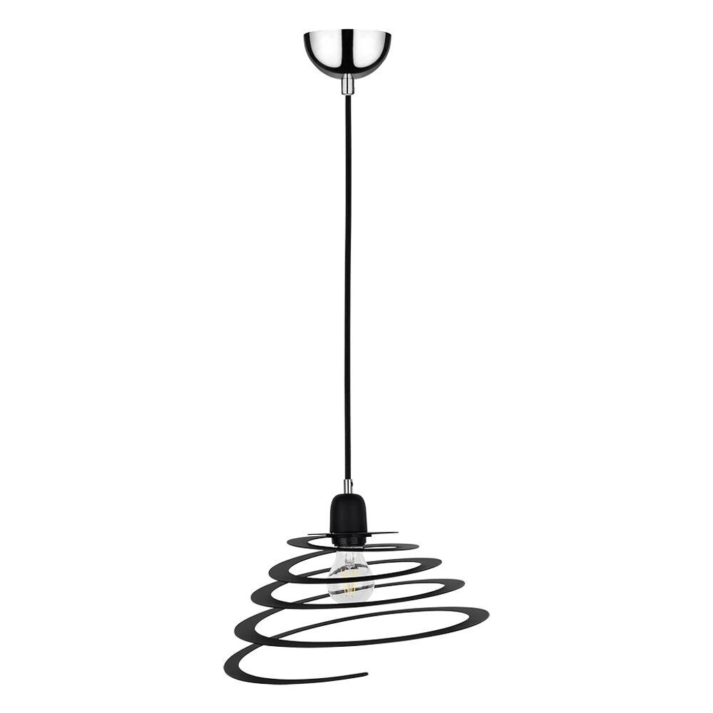 SPOT Light Pendelleuchte Komet schwarz Chrom Metall B/H: ca. 35x120 cm E27 1 Brennstellen