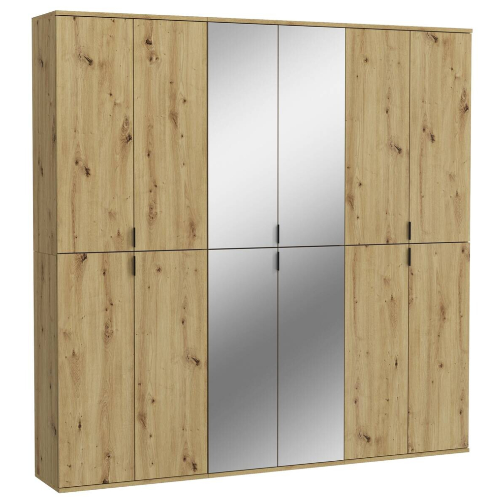Garderobe PROJEKT Eiche Artisan Nachbildung Spiegel B/H/T: ca. 183x193x34 cm