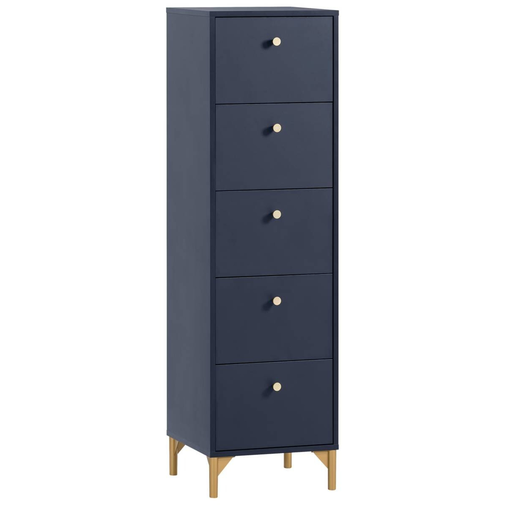 Kommode Alfa blau dunkel B/H/T: ca. 40,1x142x40 cm