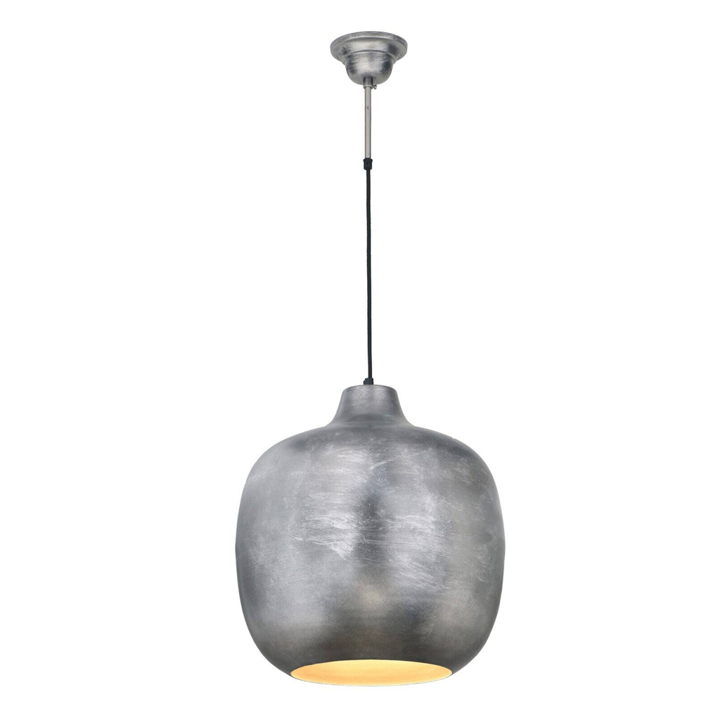Kayoom Pendelleuchte silber Eisen B/H/L: ca. 40,5x43x40,5 cm E27 1 Brennstellen
