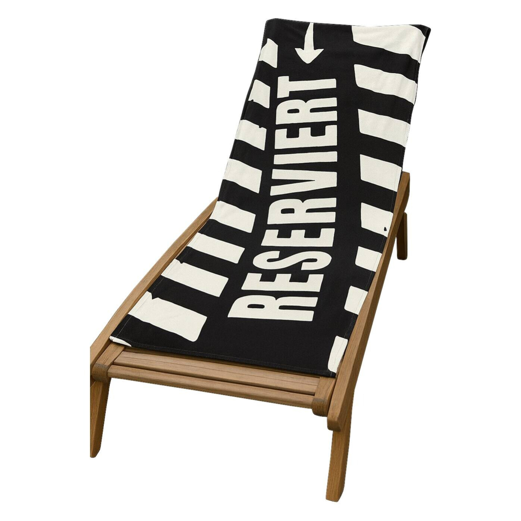 Strandtuch schwarz Polyester B/L: ca. 75x190 cm