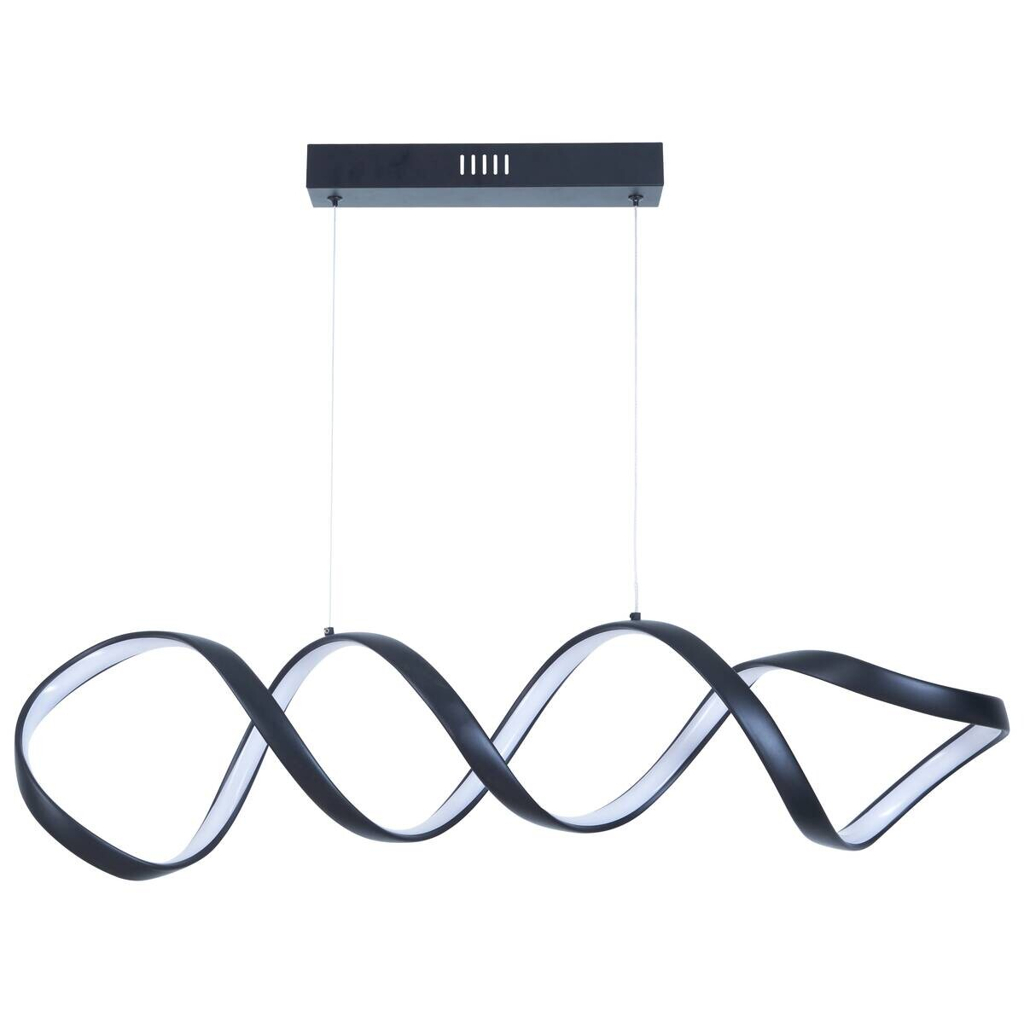 POCOline LED-Pendelleuchte Malte mattschwarz Metall B/H/L: ca. 18x120x107 cm