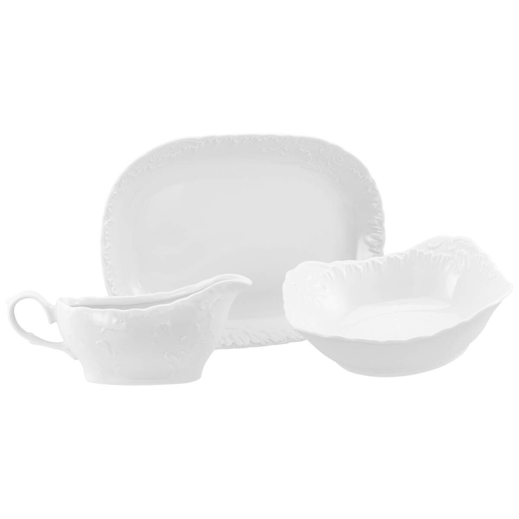 CreaTable Servierset Rokoko weiß Porzellan