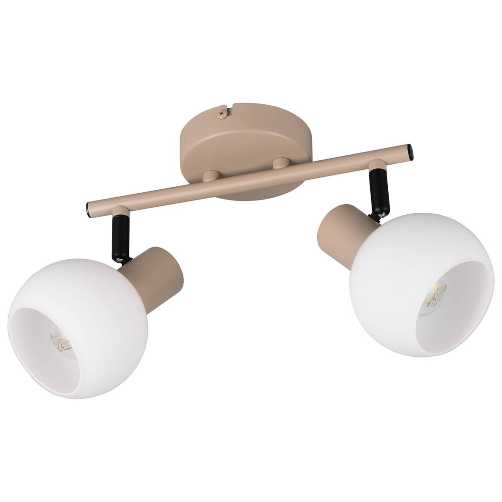 Reality Spot 2-flg. Boba beige Metall B/H/L: ca. 25x18,5x10 cm E14 2 Brennstellen