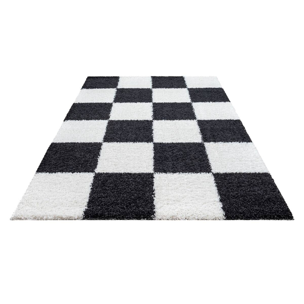 Sanat Hochflorteppich MILANO schwarz B/L: ca. 80x200 cm