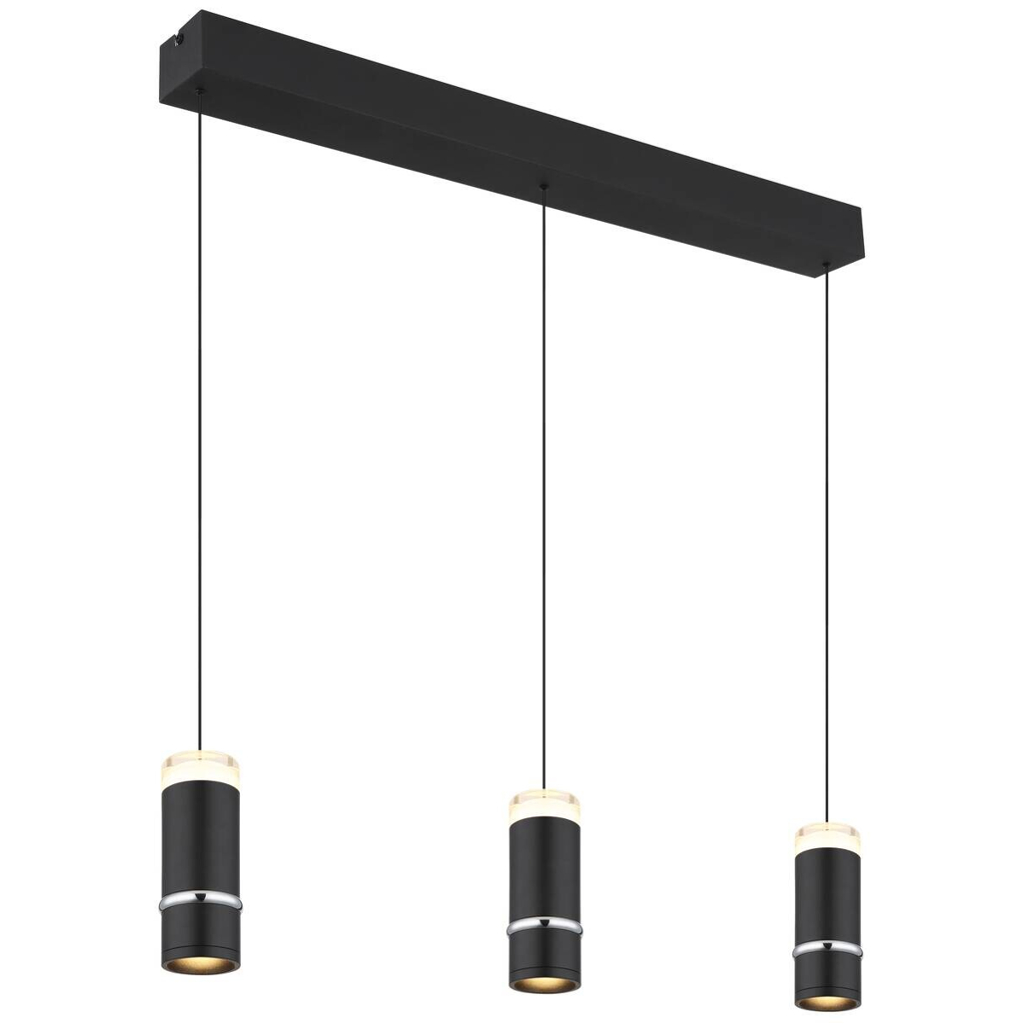 GLOBO Pendelleuchte mattschwarz Metall B/H/T/L: ca. 6,5x180x73x73 cm 1 Brennstellen