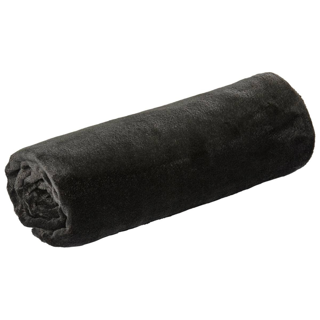 Flanelldecke schwarz Polyester B/L: ca. 130x160 cm