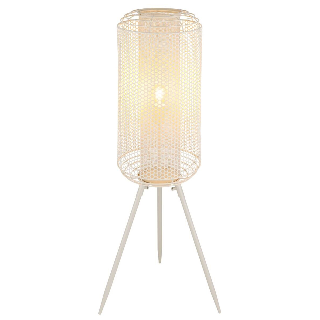 GLOBO Stehlampe creme Metall H/D: ca. 110x30 cm E27 1 Brennstellen