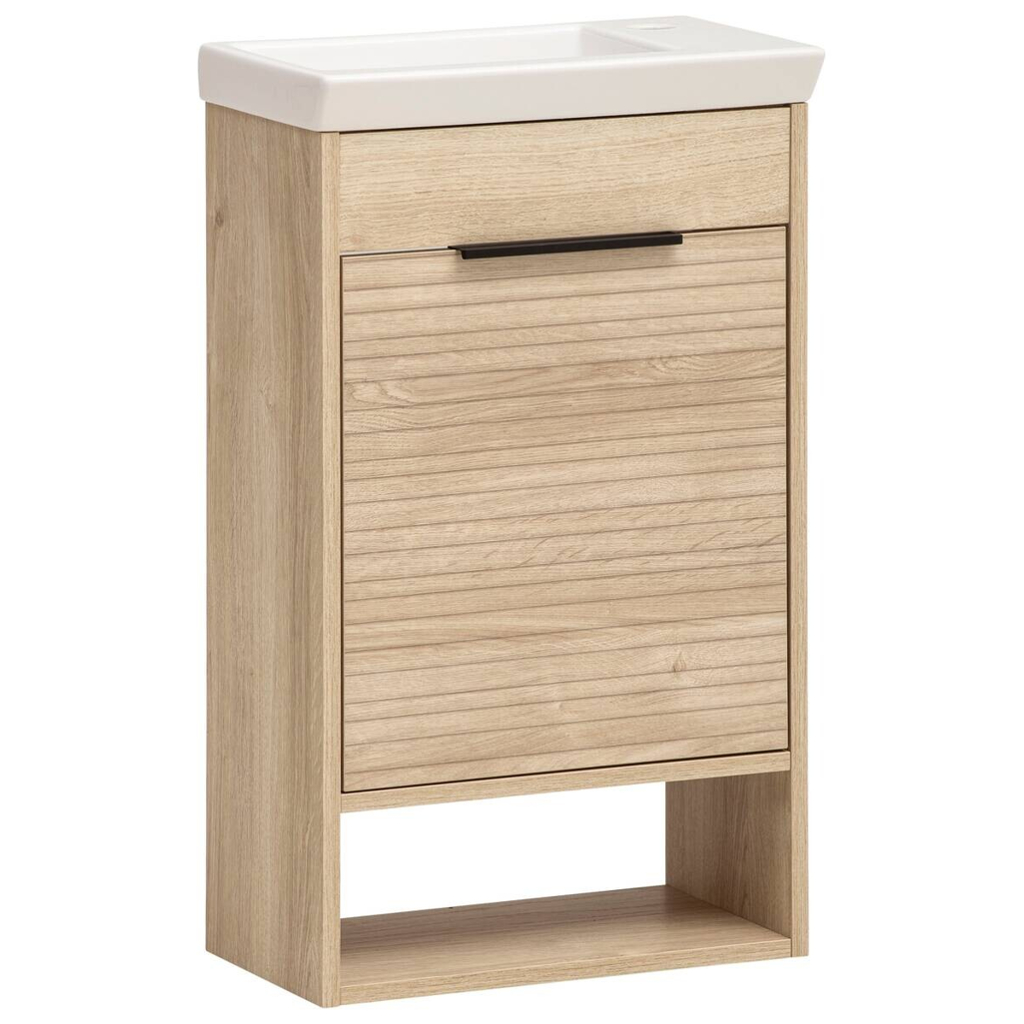 Waschplatz Mads Eiche Nachbildung weiß B/H/T: ca. 45,5x78x27,5 cm