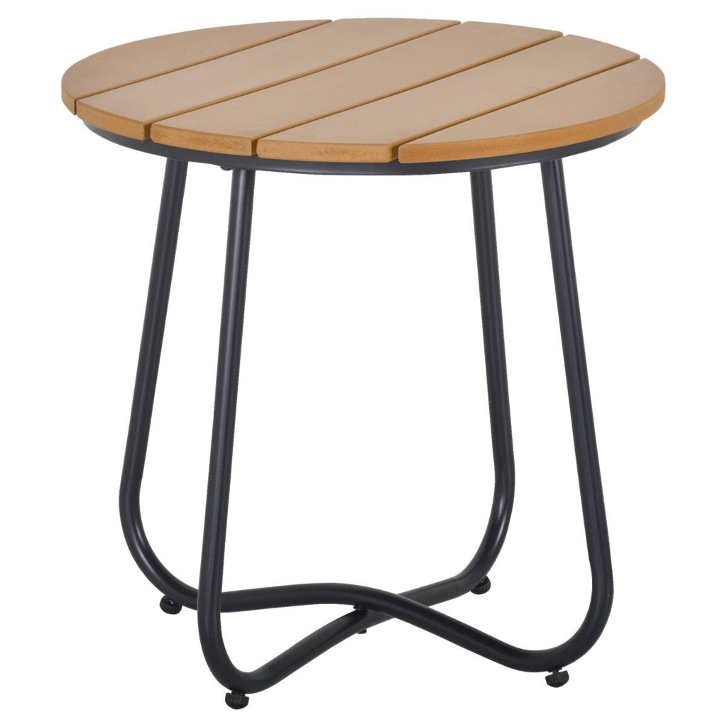 Outsunny Gartentisch braun Kunststoff H/D: ca. 48x49 cm