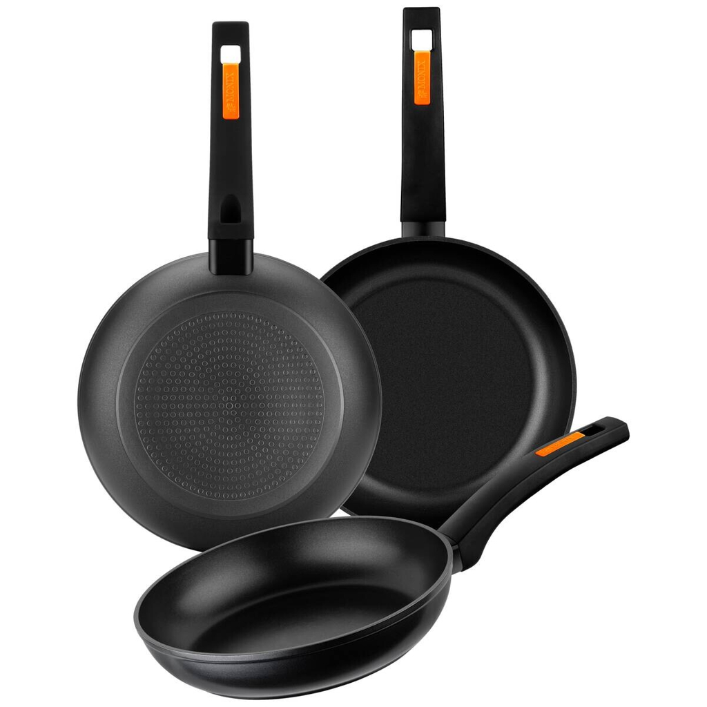 Monix Pfannenset FUEGO schwarz Aluminium 3 tlg.