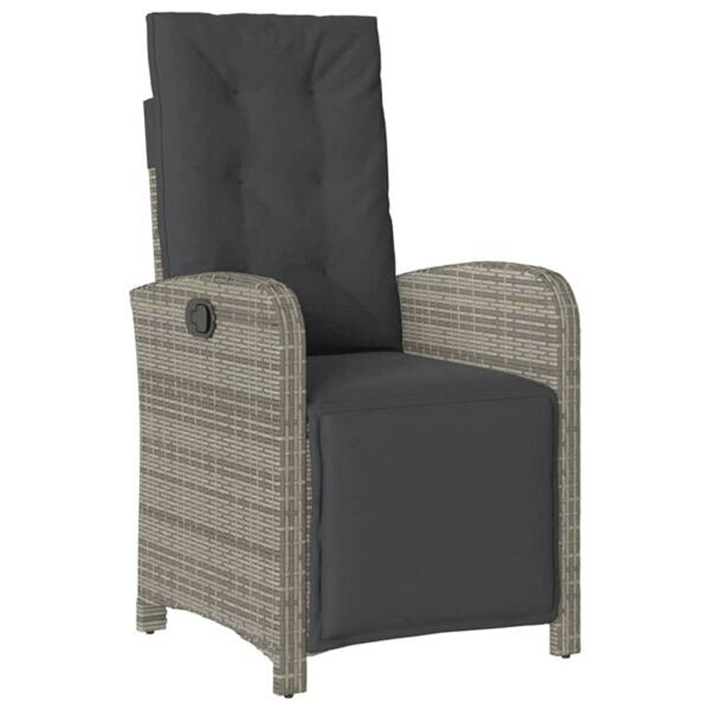 vidaXL Gartensessel grau Polyester B/H/L: ca. 61x93x61 cm