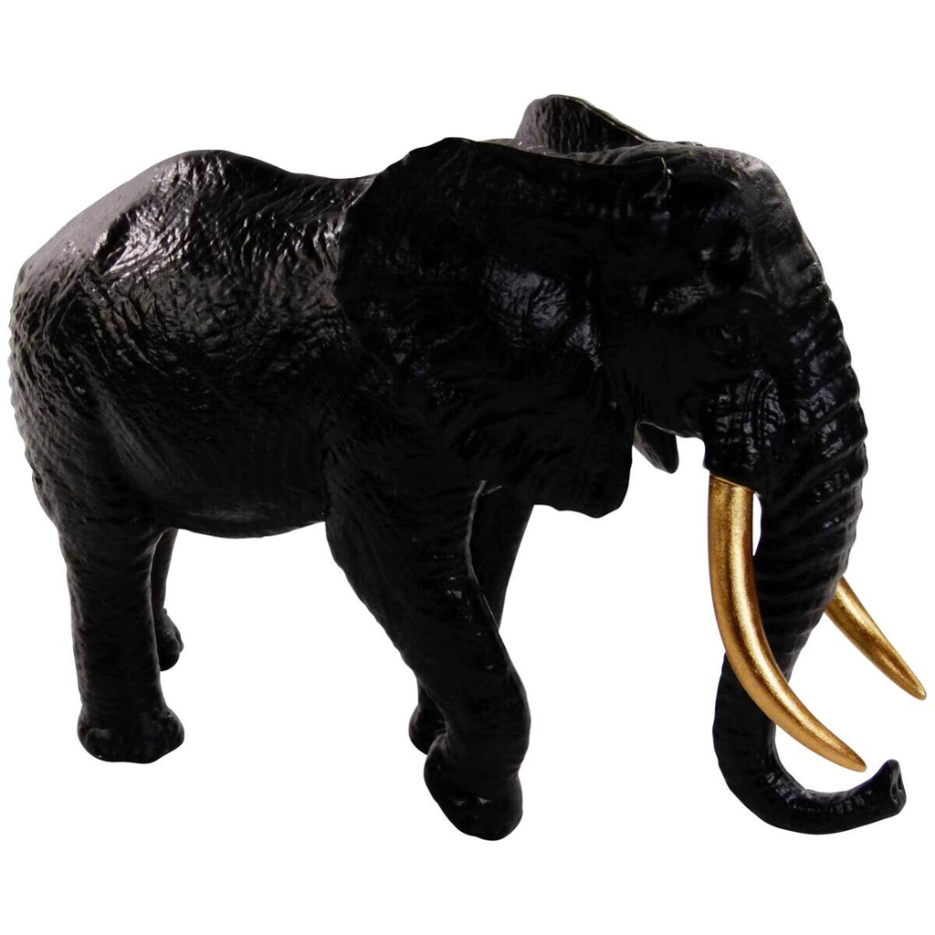 Deko-Figur schwarz Polyresin B/H: ca. 24,5x17 cm