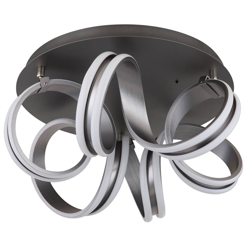 GLOBO Deckenleuchte dunkelgrau Opal Metall Aluminium H/D: ca. 25x54 cm 1 Brennstellen