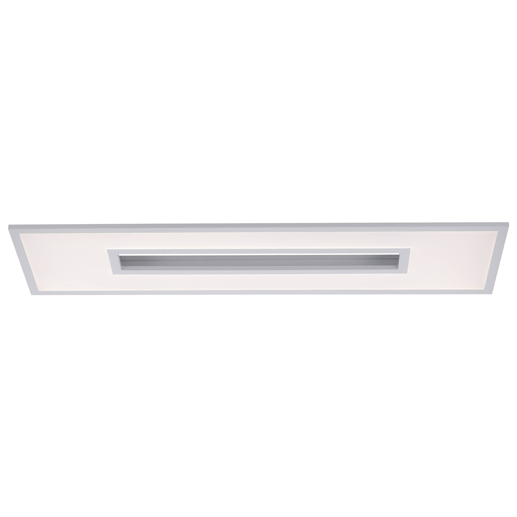 Just Light LED-Deckenleuchte RECESS 11647-16 weiß grau Kunststoff Metall B/H/T: ca. 30x5x100 cm 1 Brennstellen