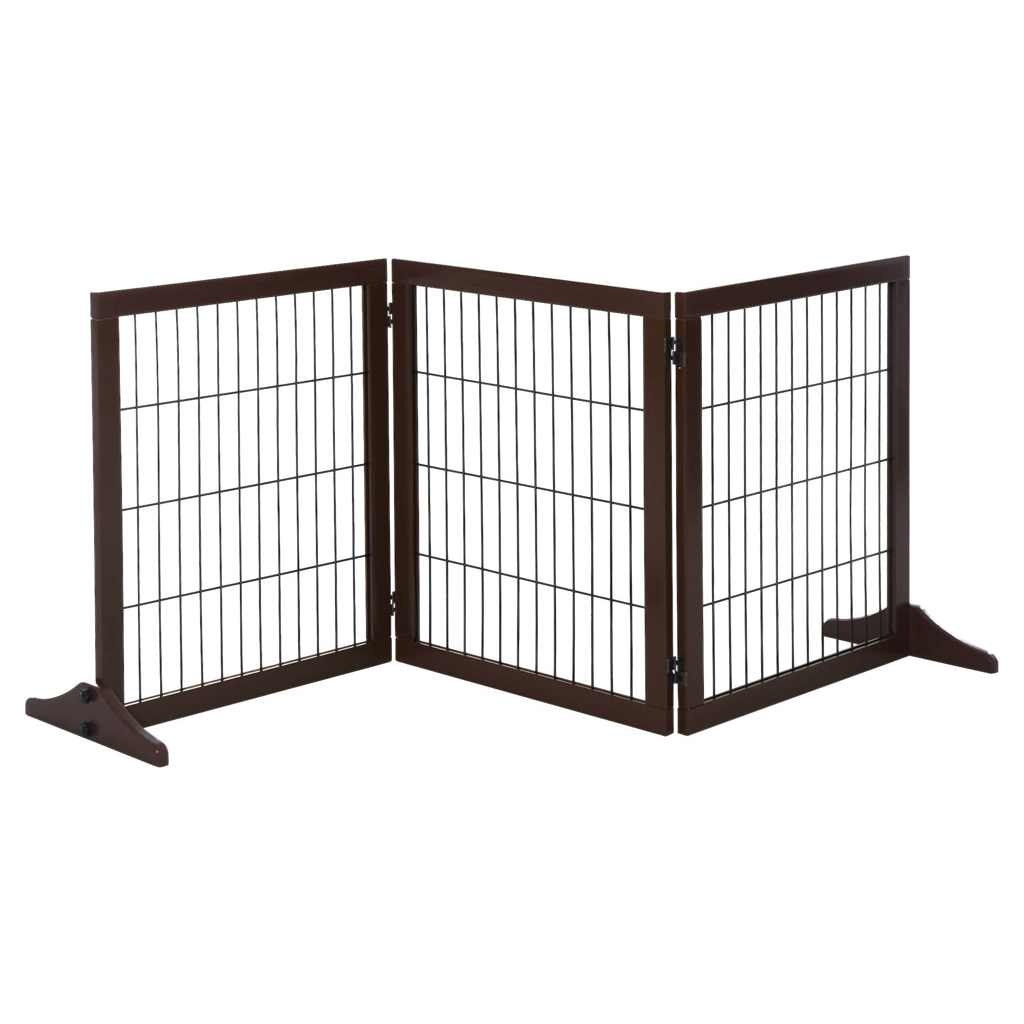 PawHut Absperrgitter braun Kiefer B/H/L: ca. 36x71x185 cm