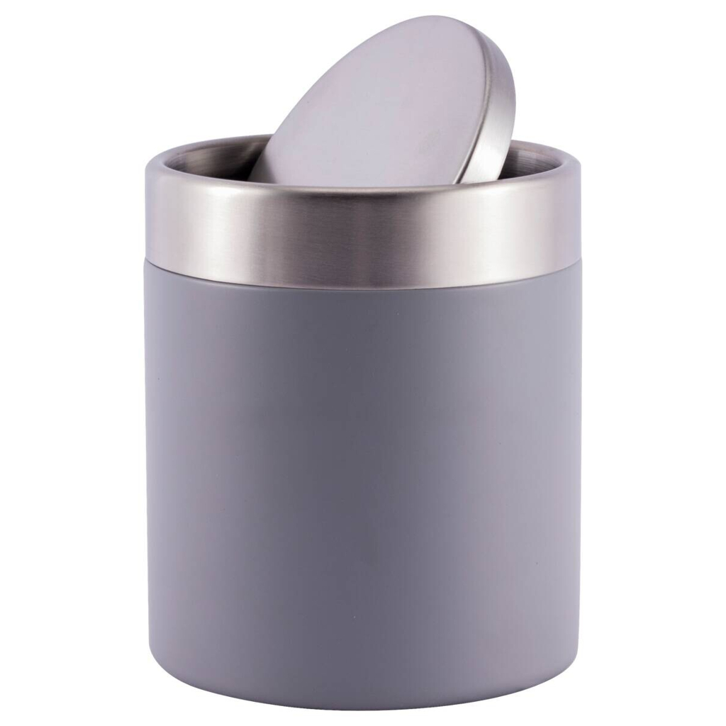Kosmetikeimer grau Edelstahl ca. 1,58 l