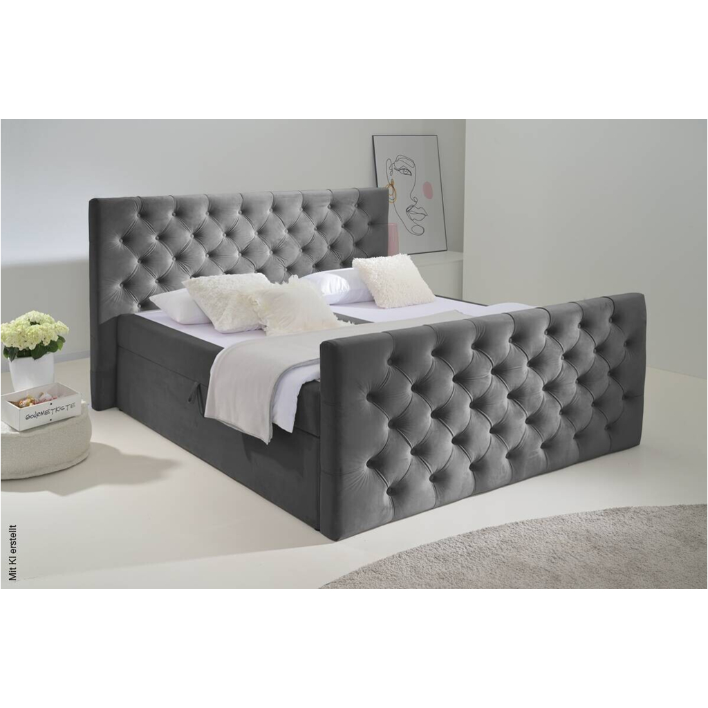 Boxbett Glow graubraun Liegefläche B/L: ca. 180x200 cm