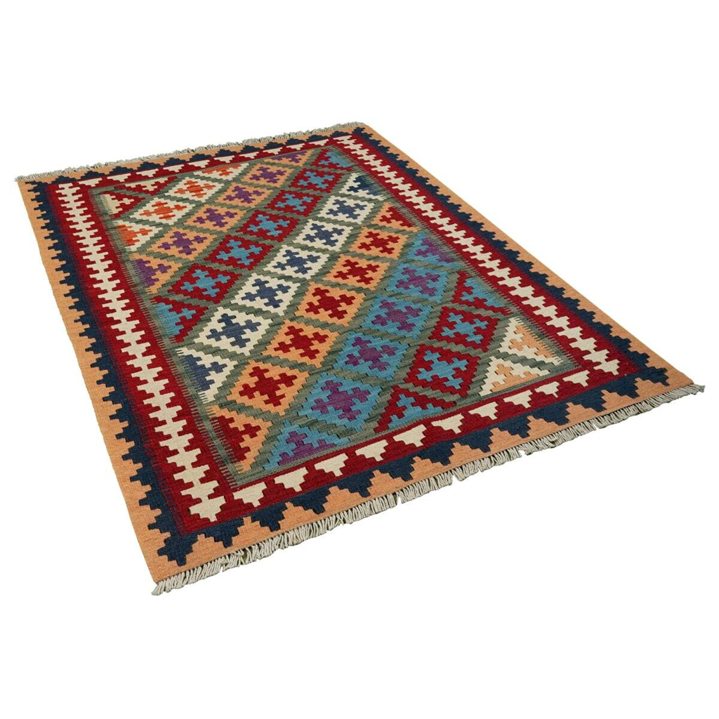 PersaTepp Teppich Kelim Gashgai grün B/H/L: ca. 104x1x150 cm