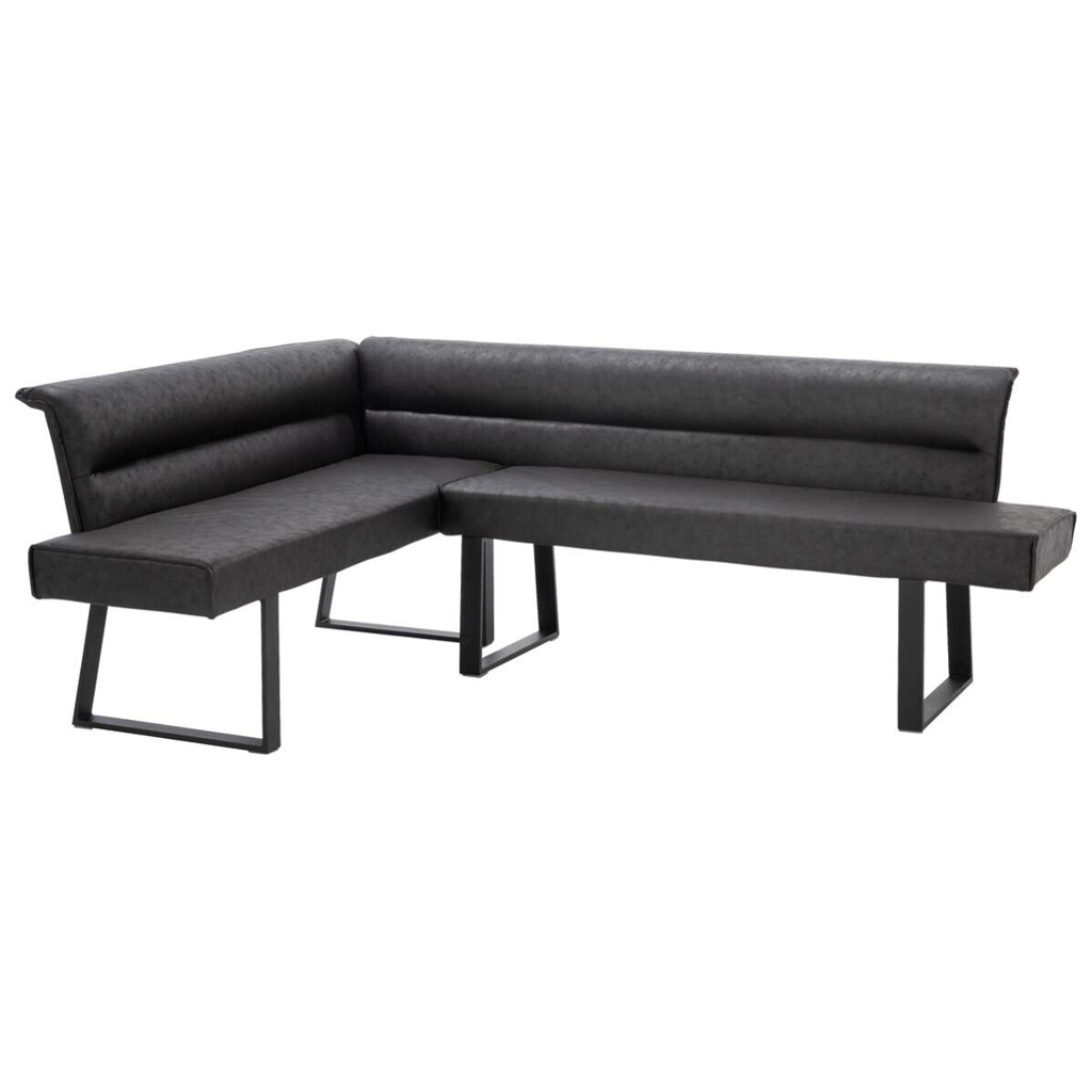 Eckbank schwarz B/H/T: ca. 178x83x219 cm