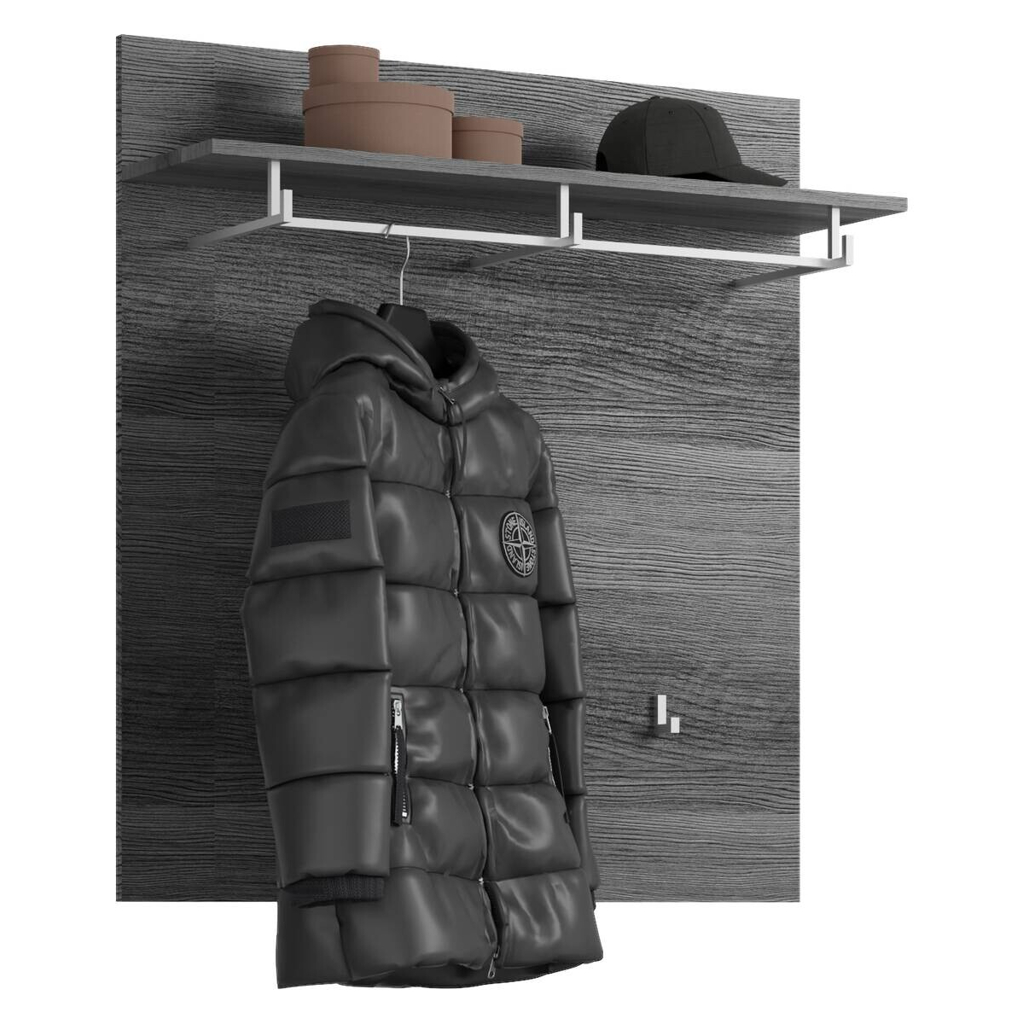 Garderobenpaneel SCOUT Rauchsilber Nachbildung B/H/T: ca. 90x98x27 cm