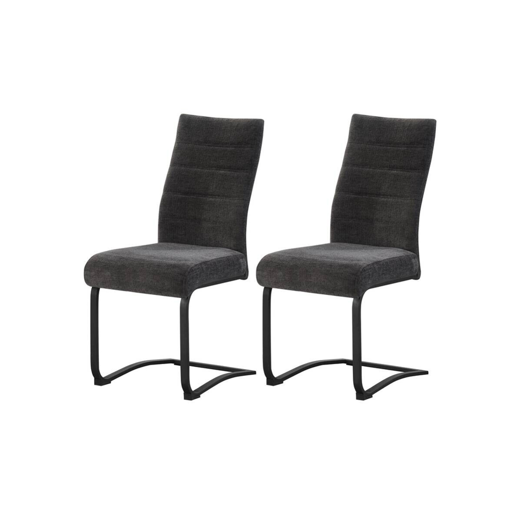 Schwingstuhl LENI, 2er Set anthrazit schwarz B/H/T: ca. 43x98x59 cm
