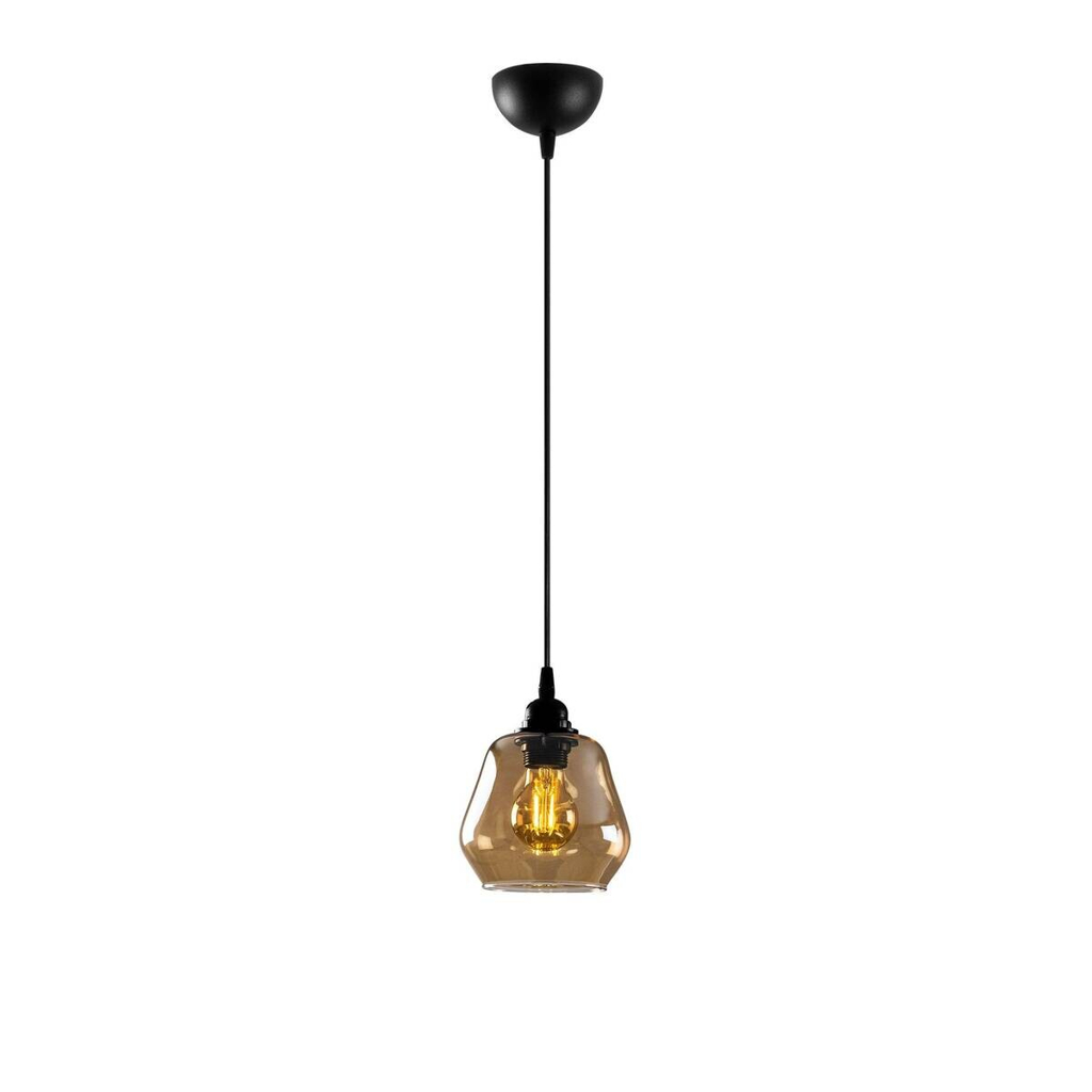 Opviq Pendelleuchte schwarz gold Metall B/H/T/L/D: ca. 15x110x15x15x15 cm E27 1 Brennstellen