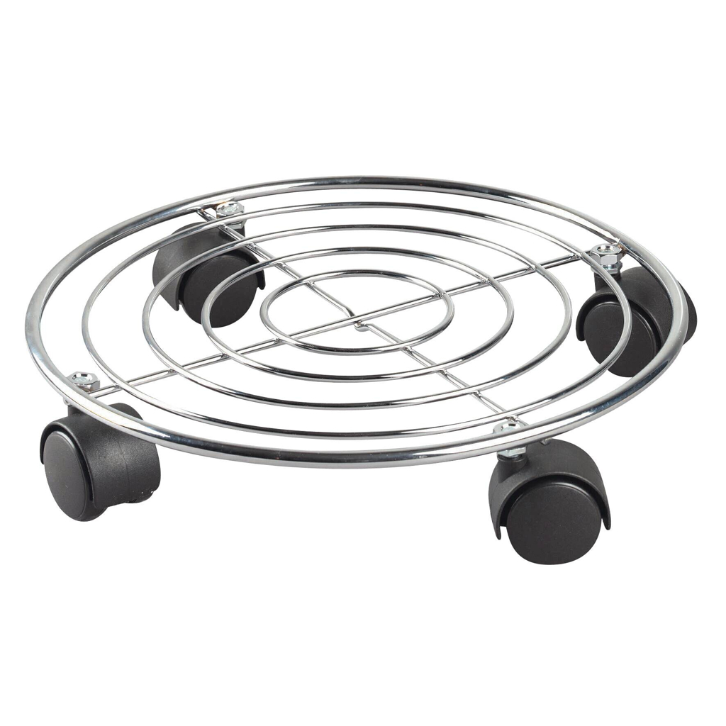 Axentia Pflanzenroller Chrom Metall B/H/L: ca. 30,5x6x30,5 cm