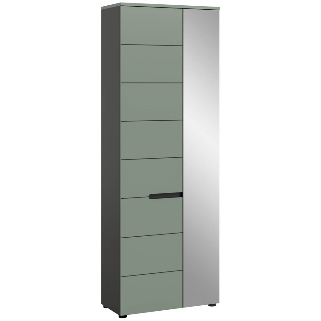 Garderobenschrank Canu grün basaltgrau Nachbildung B/H/T: ca. 190x65x37 cm