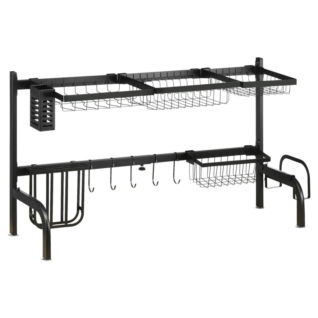 HOMCOM Küchenhelfer schwarz Edelstahl B/H/L: ca. 30x93x52 cm