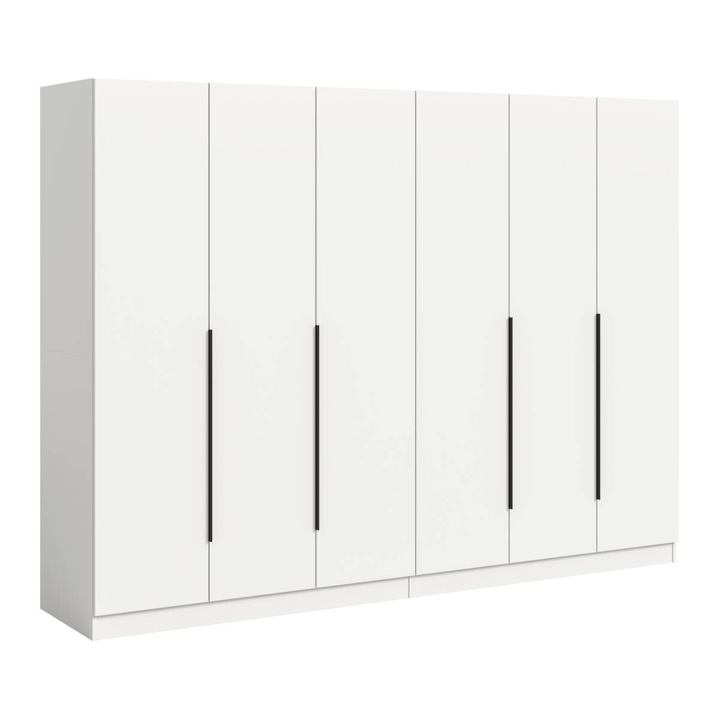 Kleiderschrank KOPENHAGEN weiß B/H/T: ca. 240x181x52 cm