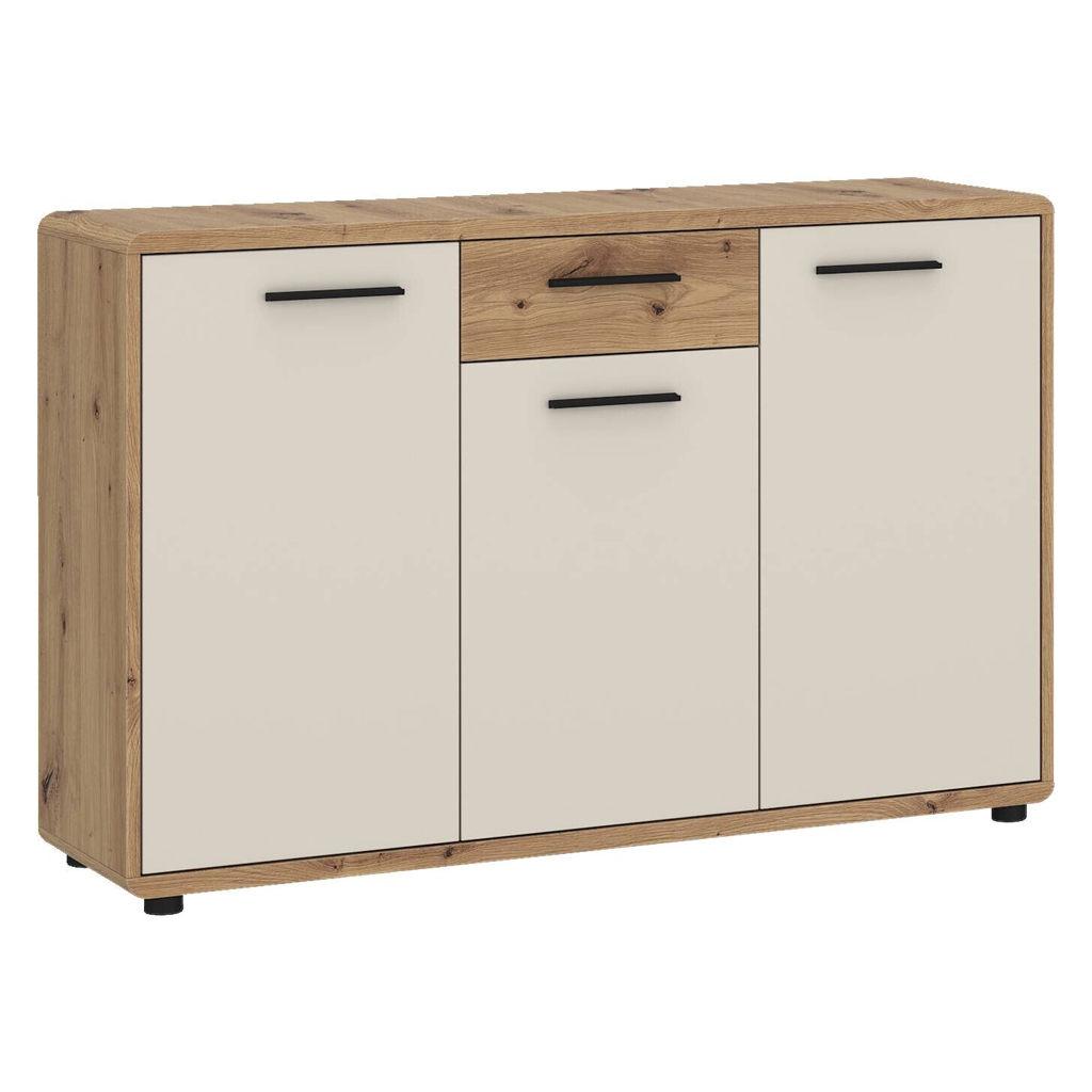 Kommode Fontana Plus Eiche Artisan Nachbildung Kaschmir B/H/T: ca. 132x87x40 cm