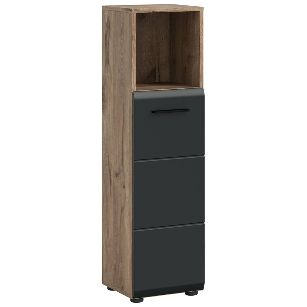 Schrank Ice Nox Oak Nachbildung schwarz matt B/H/T: ca. 30x110x30 cm
