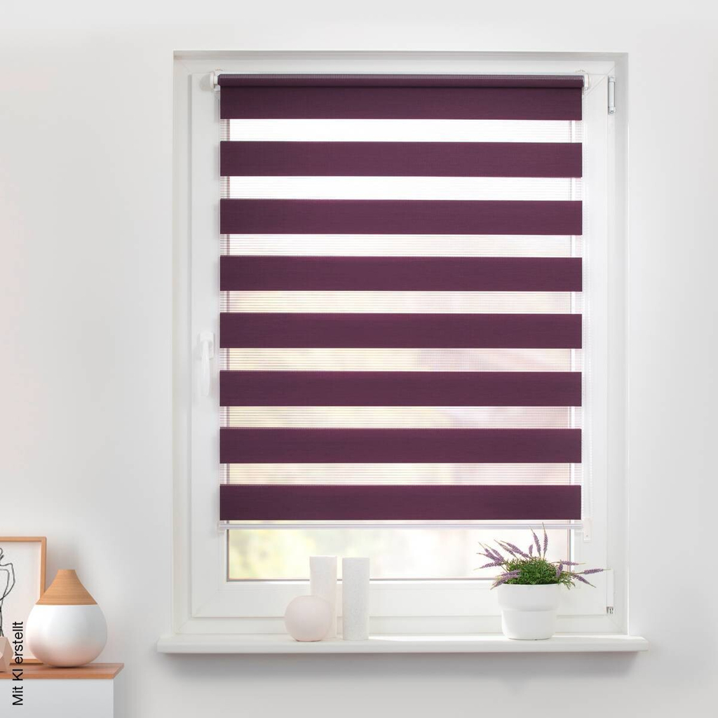 LICHTBLICK Doppelrollo Duo brombeer B/L: ca. 70x150 cm