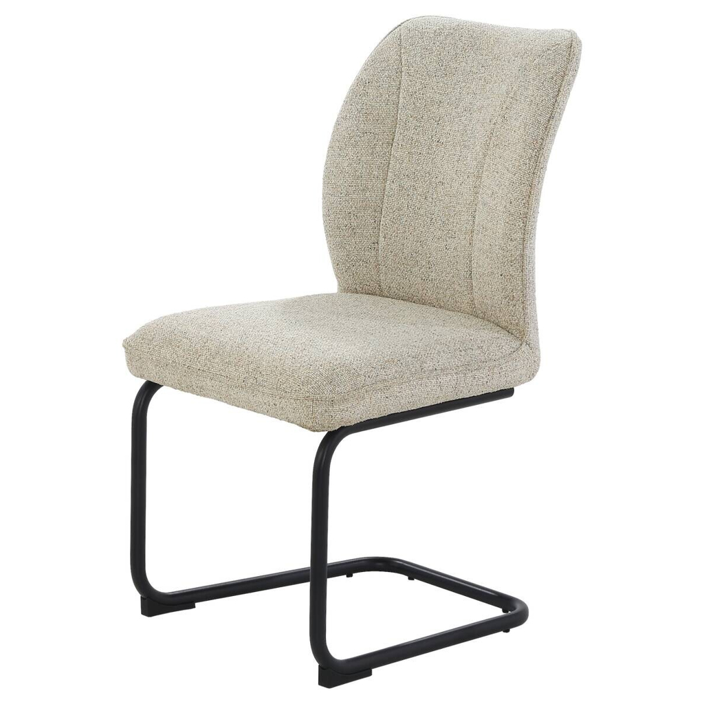 Schwingstuhl  beige Webstoff B/H/T: ca. 51x95x66 cm