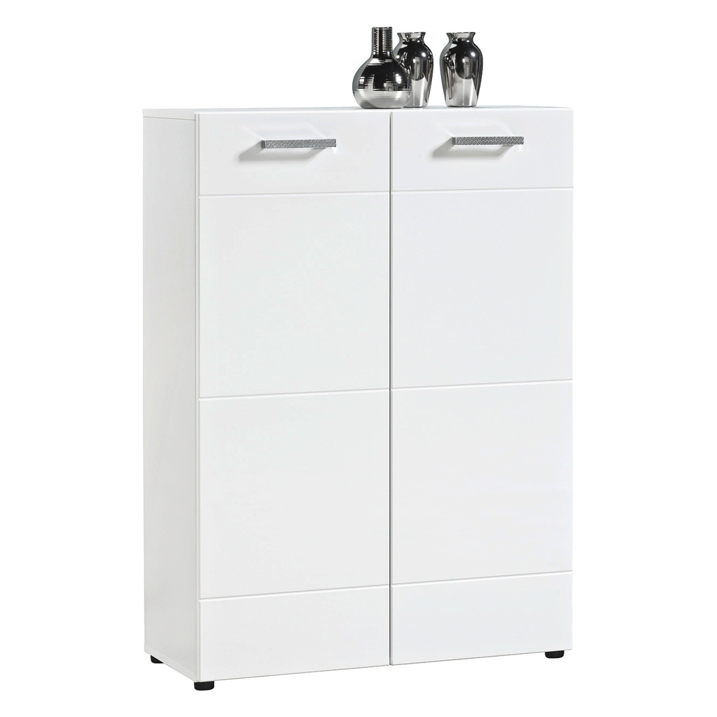 Kommode Kairo 1 weiß weiß Hochglanz B/H/T: ca. 79x111x34 cm