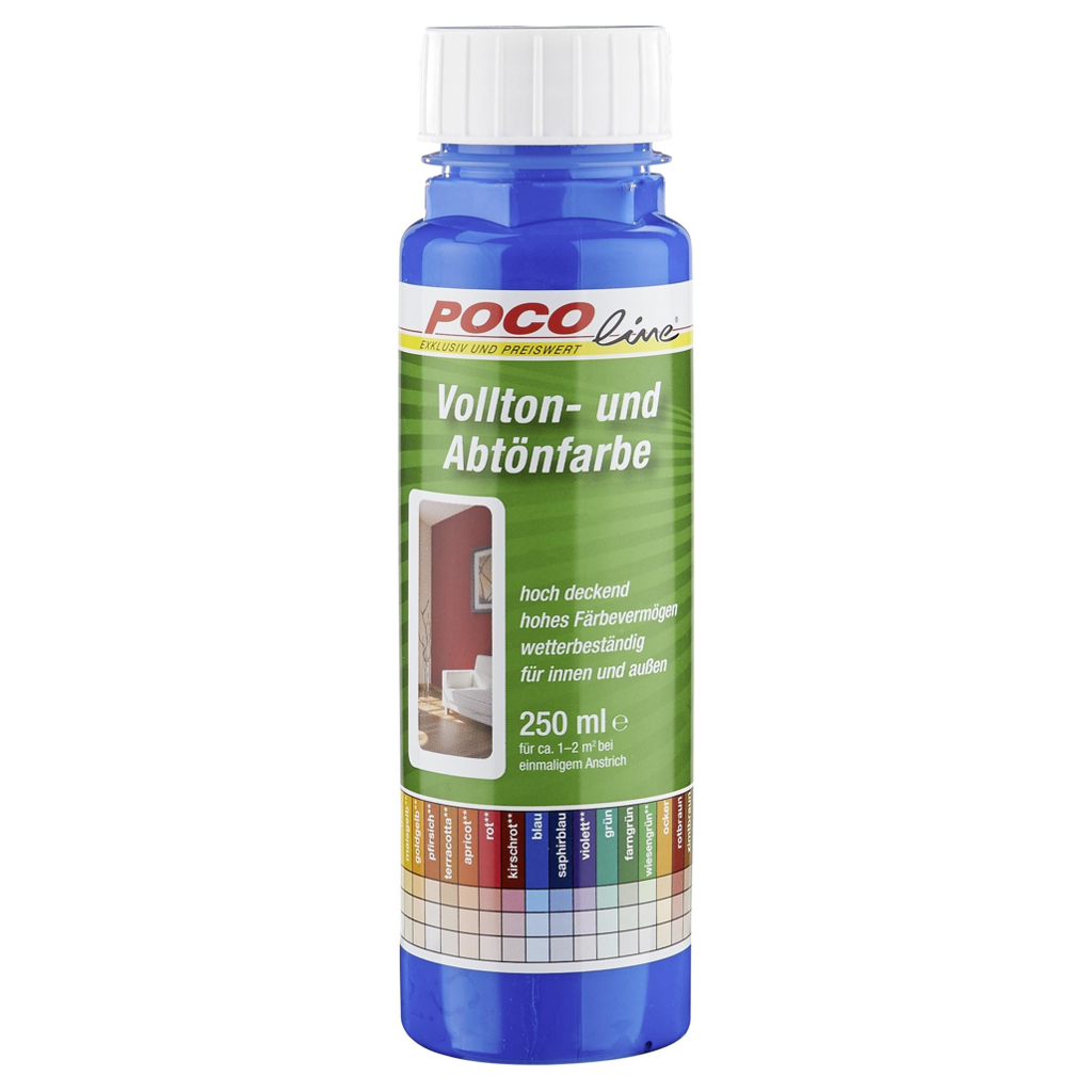 POCOline Vollton- und Abtönfarbe blau ca. 0,25 l