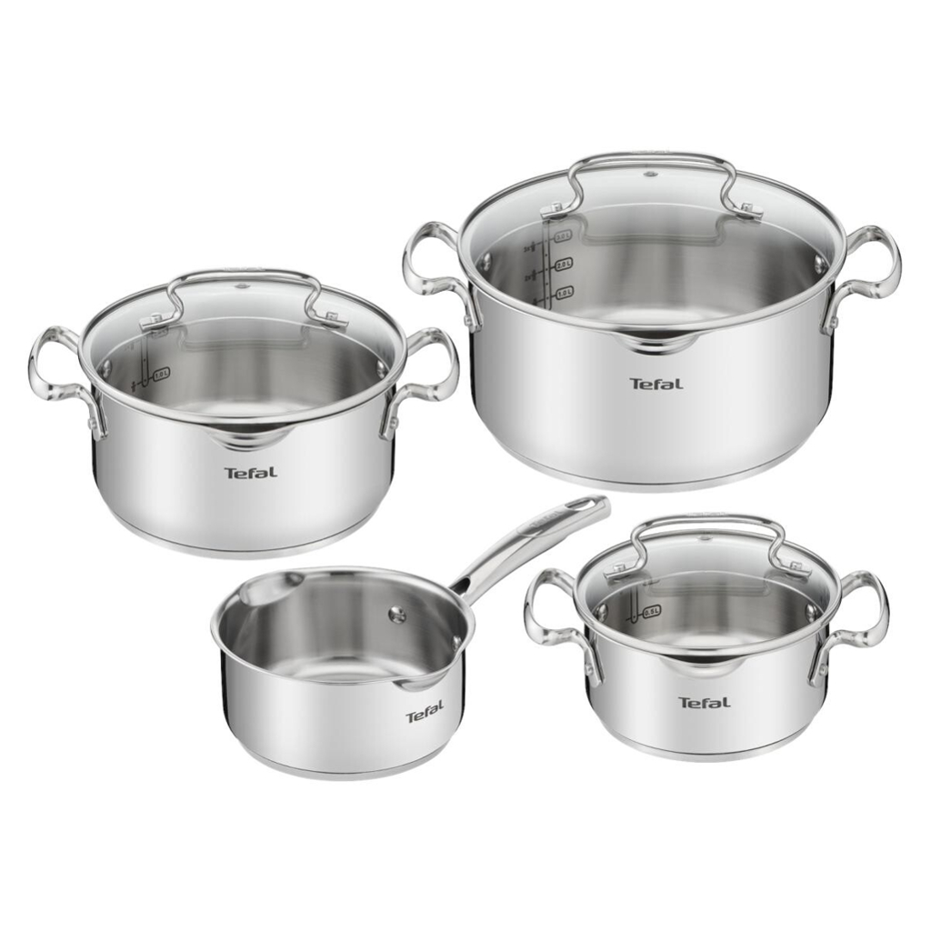 Tefal Topfset silber Edelstahl 7 tlg.